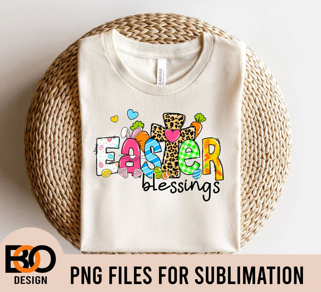 Easter Blessing With Cross Png Sublimation Design, Easter Day Png, Western Easter Png, Easter Blessing Png,Easter Cross Png,Digital Download Sublimation BOO-design 