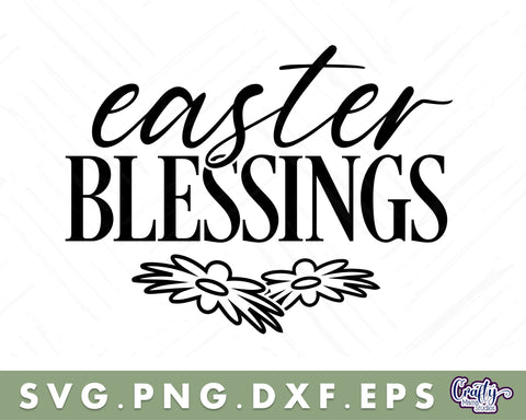 Easter Blessings | Easter Svg | Easter Round Sign SVG Crafty Mama Studios 