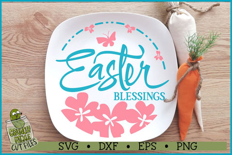 Easter Blessings Round Sign SVG File SVG Crunchy Pickle 
