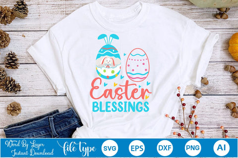 Easter Blessings SVG Cut File SVGs,Quotes and Sayings,Food & Drink,On Sale, Print & Cut SVG DesignPlante 503 