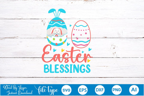 Easter Blessings SVG Cut File SVGs,Quotes and Sayings,Food & Drink,On Sale, Print & Cut SVG DesignPlante 503 
