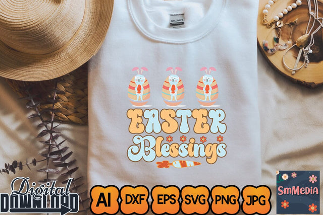 Easter Blessings,Easter svg bundle, Svg Bundle, bunny svg, Smiley svg, Easter cut files SVG Newmockups 