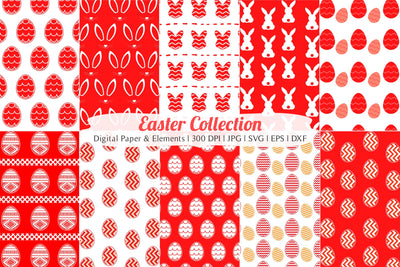 Easter Bundle Digital Paper JPG SVG DXF SVG TheCrafterDepot 