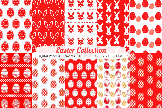 Easter Bundle Digital Paper JPG SVG DXF SVG TheCrafterDepot 