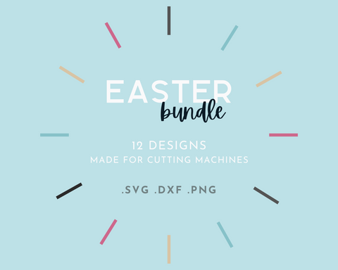 Easter Bundle of 12 SVG Cut Files for Crafting SVG Lettershapes 