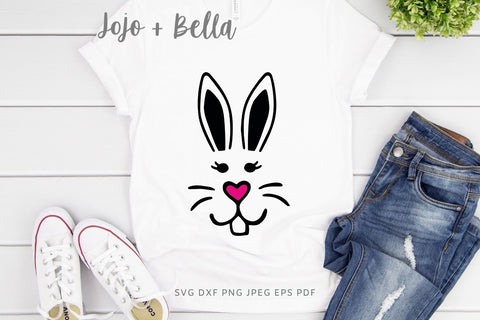 Easter bundle svg , boy girl easter bunny svg, cute bunny face svg, bunny ears svg, svg for cricut, silhouette, sublimation SVG Jojo&Bella 