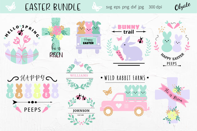 Easter Bundle SVG. Easter Sign SVG SVG Olga Terlyanskaya 