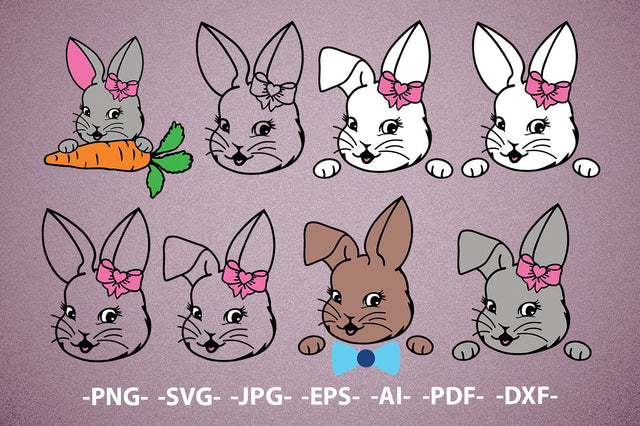 Easter Bundle Svg, Easter Svg, Rabbit carrot, Bunny Svg file, Easter Bunny Svg, Easter shirt, Svg file SVG 1uniqueminute 