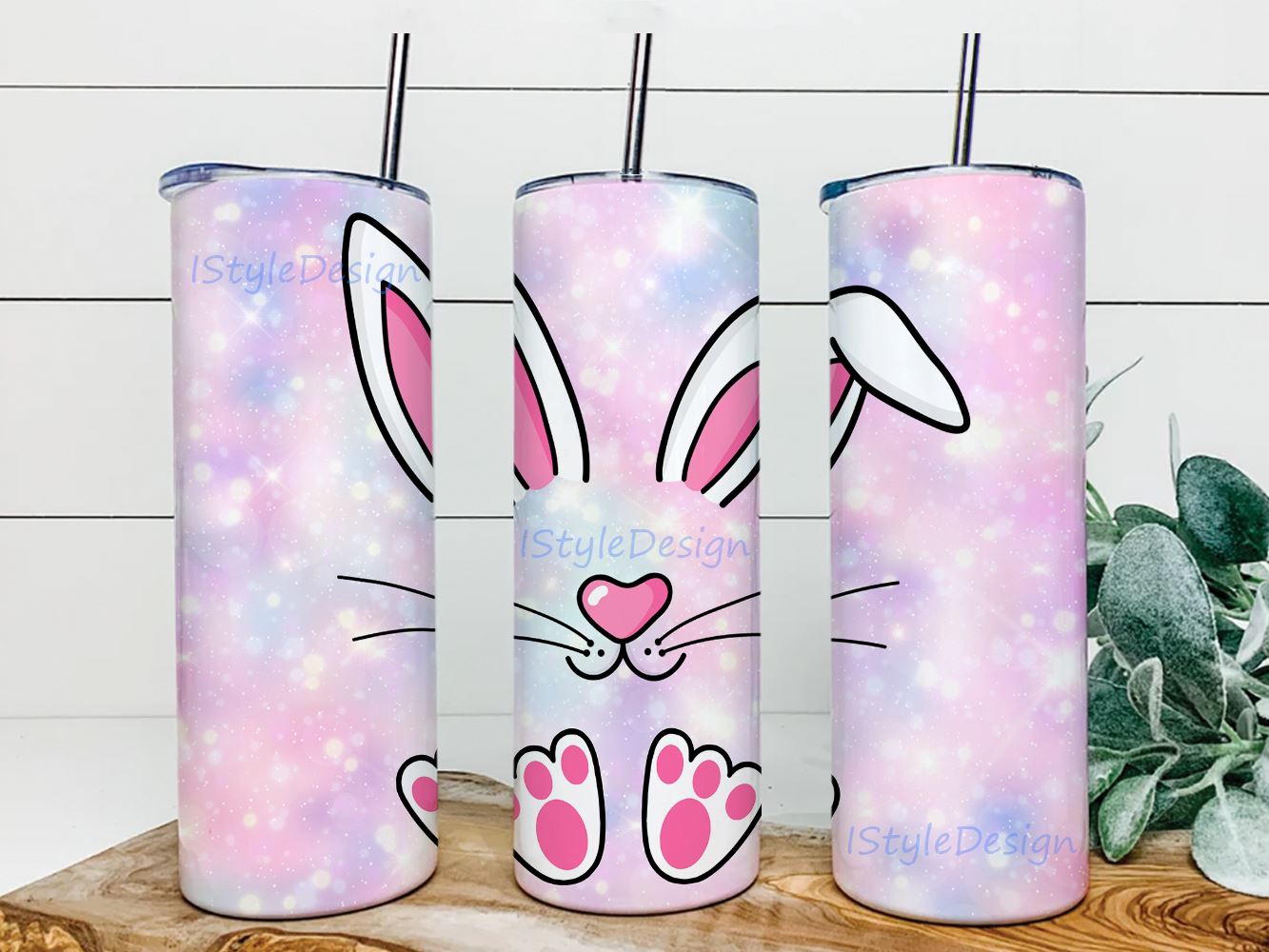 Easter Bunny 20oz Skinny Tumbler Sublimation Design, Easter Tumbler Wrap,  Easter Sublimation - So Fontsy