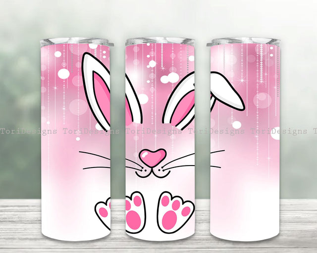 Easter Bunny 20oz Skinny Tumbler Sublimation Design, Happy Easter Tumbler Wrap, Easter Sublimation Sublimation ToriDesigns 