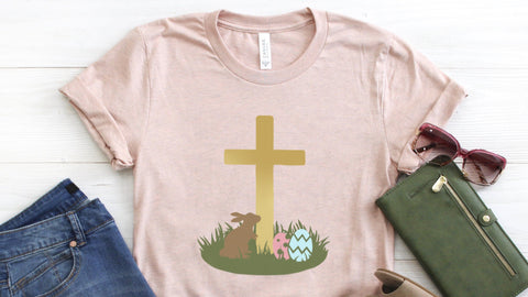 Easter Bunny and Cross | Religious Easter Shirt SVG SVG Maggie Do Design 