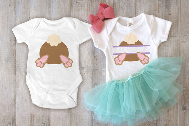 Easter Bunny Backside and Split SVG SVG Designed by Geeks 