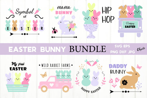 Easter Bunny Bundle. Easter Rabbit SVG. Easter Spring SVG SVG Olga Terlyanskaya 
