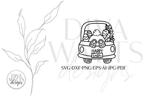 Easter Bunny Butt In Truck SVG | Easter Design SVG Diva Watts Designs 