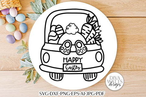 Easter Bunny Butt In Truck SVG | Easter Design SVG Diva Watts Designs 