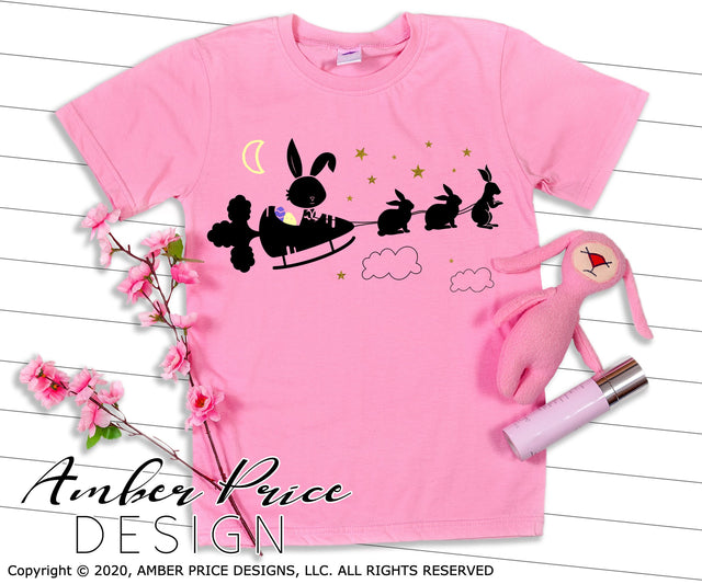 Easter bunny carrot sleigh SVG | Easter Bunny SVG | Cute Easter SVG PNG DXF | Cute Easter SVG | Kids Easter shirt SVG file | Kid's Spring SVG | Amber Price Design SVG Amber Price Design 