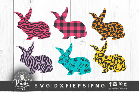 Easter Bunny clipart cut files SVG TheBlackCatPrints 