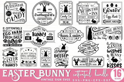 Easter Bunny Cottontain Bundle SVG DESIGNISTIC 