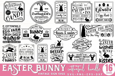 Easter Bunny Cottontain Bundle SVG DESIGNISTIC 