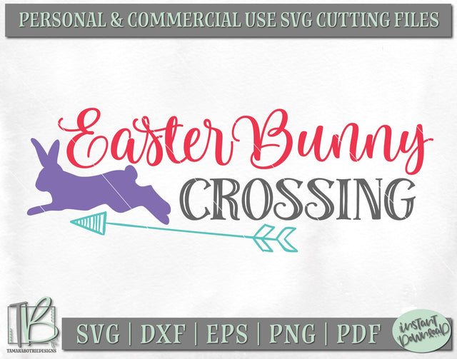 Easter Bunny Crossing SVG, Easter SVG File SVG TB Designs 