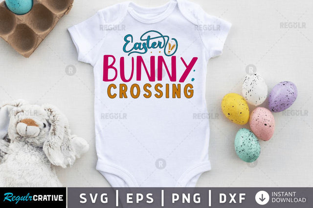 Easter bunny crossing SVG SVG Regulrcrative 