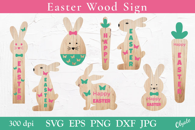 Easter Bunny Decor. Easter Sign SVG. Easter Wood Decor SVG Olga Terlyanskaya 