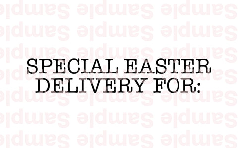 Easter Bunny Delivery Gift Crate Design SVG Vinyl Decal School 