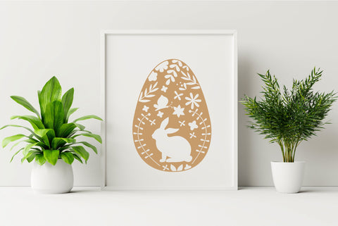 Easter Bunny Designs. Papercut Template. Egg Paper SVG. SVG Olga Terlyanskaya 