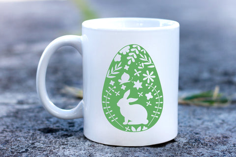 Easter Bunny Designs. Papercut Template. Egg Paper SVG. SVG Olga Terlyanskaya 