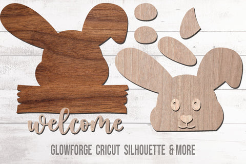 Easter Bunny Door Hanger SVG | Easter Bunny SVG | Laser Cut Files SVG Cloud9Design 