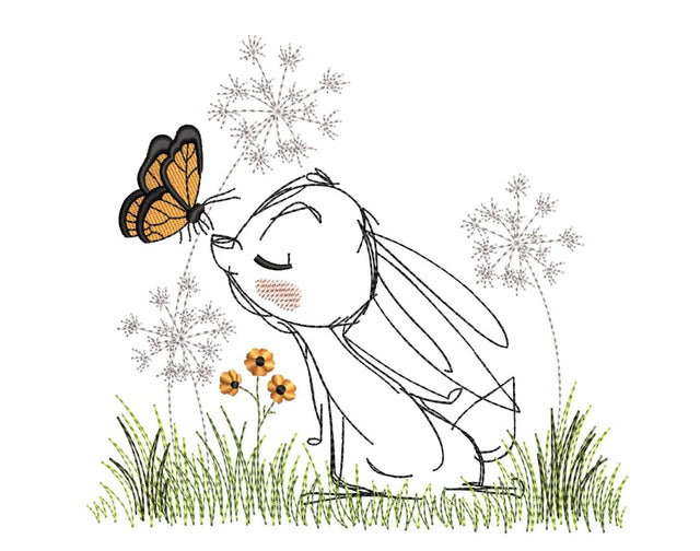 Easter Bunny Embroidery Design, 4 sizes, Instant Download Embroidery/Applique DESIGNS Nino Nadaraia 