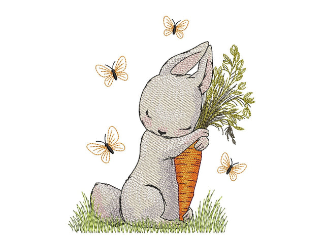 Easter Bunny Embroidery Design, 4 sizes, Instant Download Embroidery/Applique DESIGNS Nino Nadaraia 