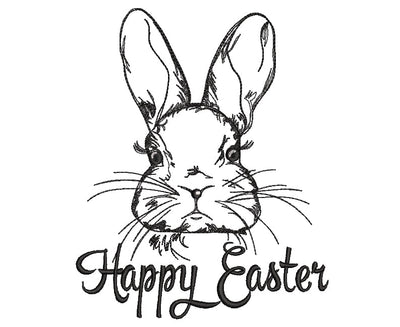 Easter bunny embroidery design, Happy Easter design, holiday embroidery designs, 4 sizes. Embroidery/Applique DESIGNS ArtEMByNatalia 