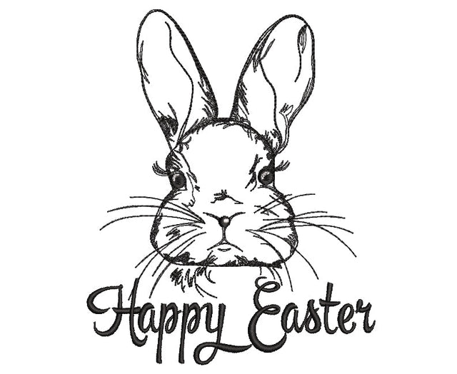 Easter bunny embroidery design, Happy Easter design, holiday embroidery designs, 4 sizes. Embroidery/Applique DESIGNS ArtEMByNatalia 