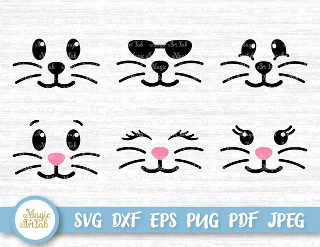 Easter bunny face cut files SVG MagicArtLab 