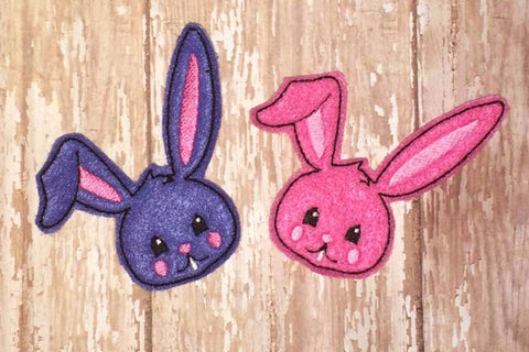 Easter Bunny Face ITH Feltie Applique Embroidery Embroidery/Applique Designed by Geeks 