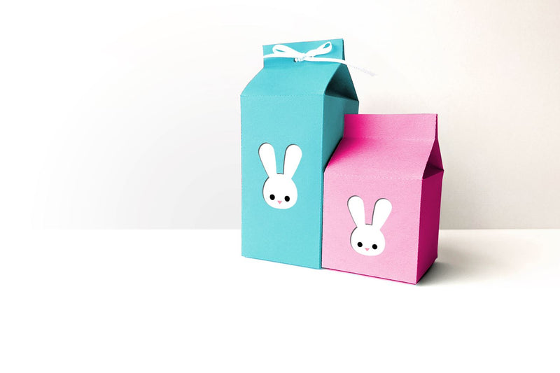 Easter Bunny Face Milk Carton Box SVG 3D Paper Risa Rocks It 
