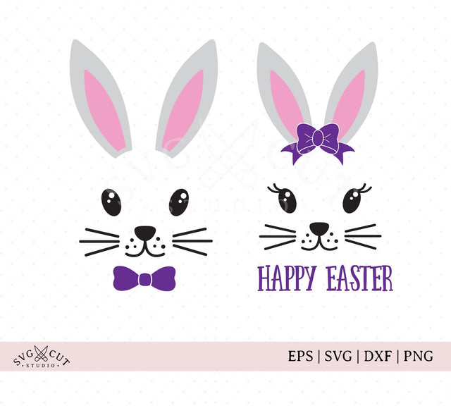 Easter Bunny Face SVG Cut Files SVG SVG Cut Studio 