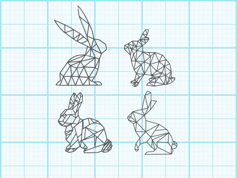 Easter Bunny geomatical Sublimation Sublimation Johan Ru designs 