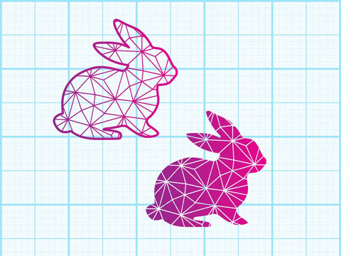 Easter Bunny geomatical Sublimation Sublimation Johan Ru designs 