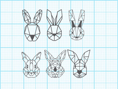 Easter Bunny geomatical Sublimation Sublimation Johan Ru designs 