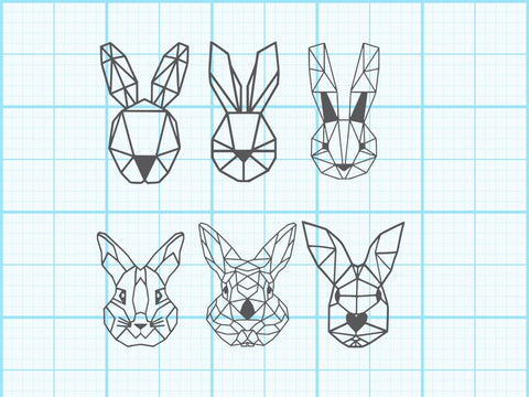 Easter Bunny geomatical Sublimation Sublimation Johan Ru designs 