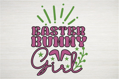 Easter Bunny Girl Retro SVG SVG MStudio 