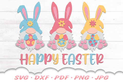 Easter Bunny Gnome SVG | Happy Easter SVG | Easter Cut Files | Easter Shirt SVG Cloud9Design 