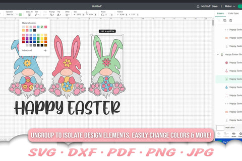 Easter Bunny Gnome SVG | Happy Easter SVG | Easter Cut Files | Easter Shirt SVG Cloud9Design 