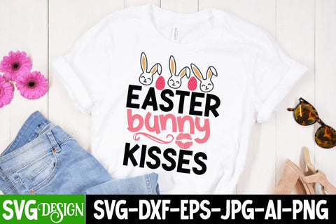 Easter Bunny Kisses SVG Cut File, Easter Bunny Kisses PNG , Happy Easter Day SVG Cut File, Happy Easter Day Quotes SVG BlackCatsMedia 