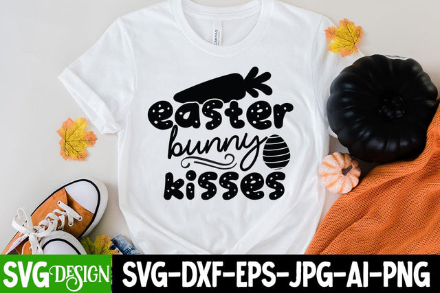 Easter Bunny Kisses SVG Cut File, Easter Bunny Kisses SVG Quotes , Easter Bunny Kisses PNG SVG BlackCatsMedia 