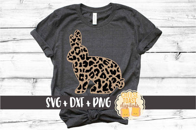 Easter Bunny - Leopard Print - Easter SVG PNG DXF Cut Files SVG Cheese Toast Digitals 