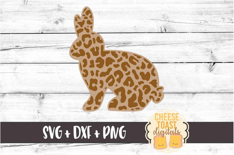 Easter Bunny - Leopard Print - Easter SVG PNG DXF Cut Files SVG Cheese Toast Digitals 