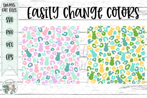 Easter Bunny Leopard Print Pattern - Seamless - SVG - PNG - DXF - EPS SVG Serendipity and Art 